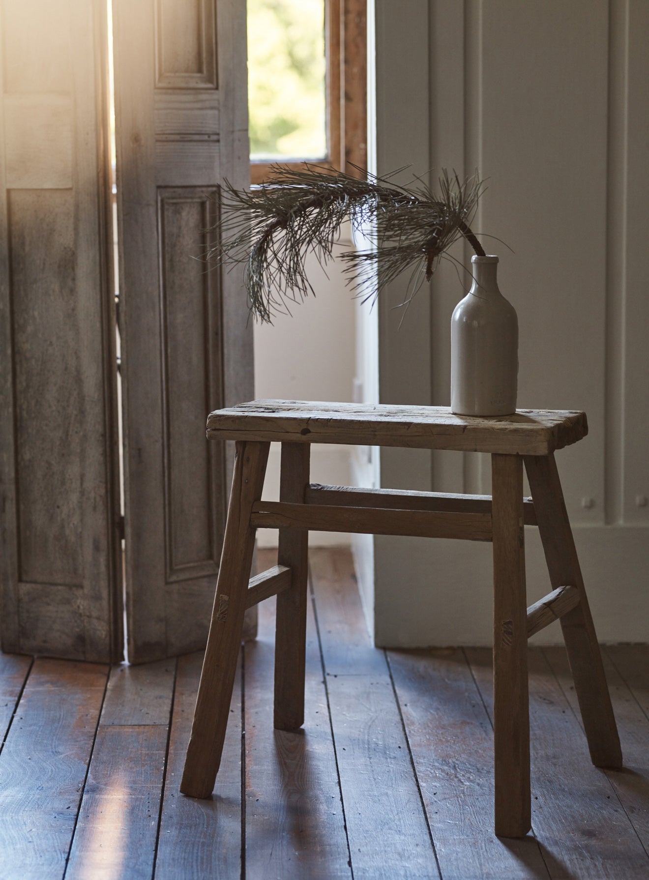 Taburet rustic Benvy, mic