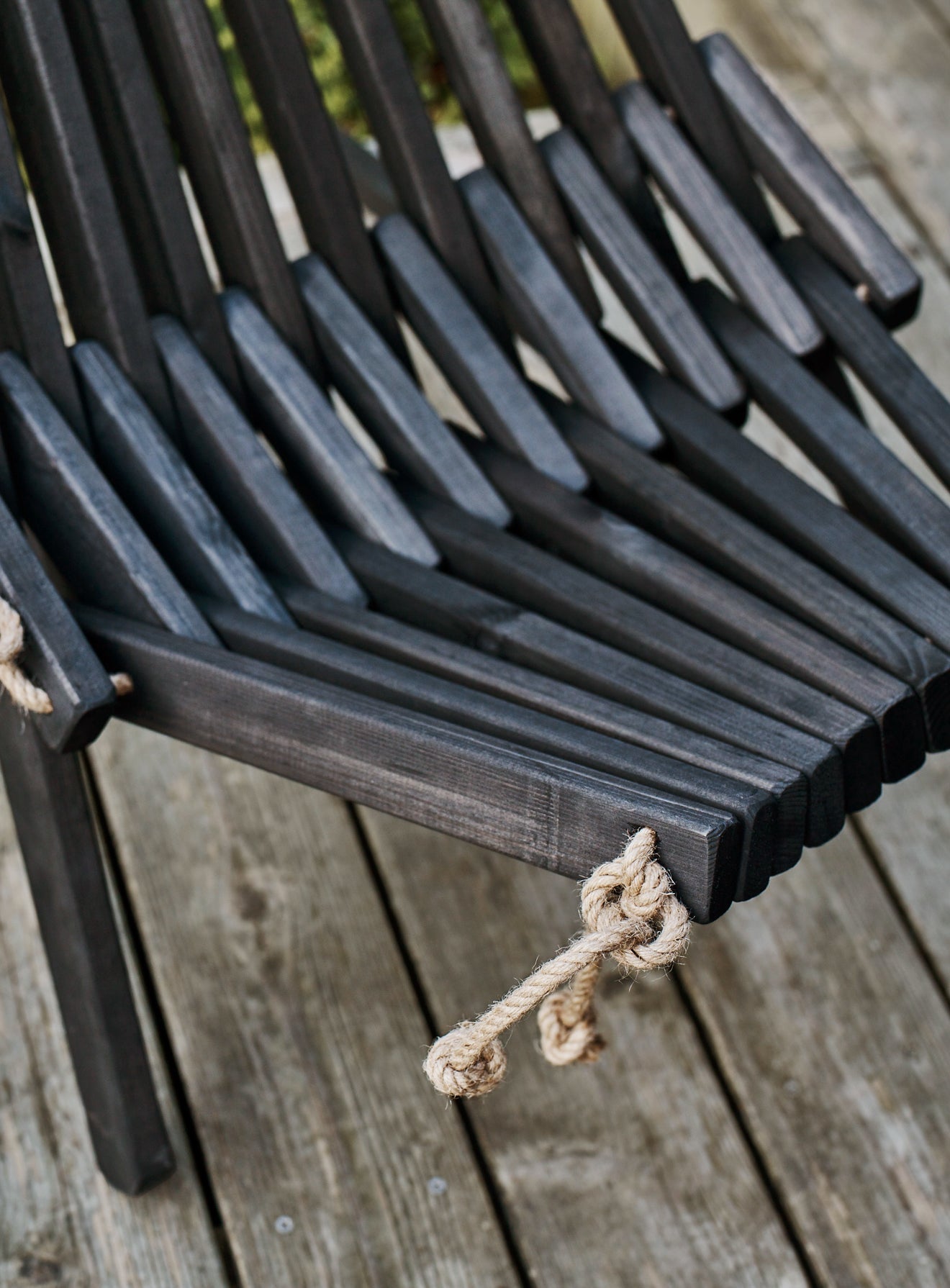 Scaun de exterior Harmen, uleiat negru