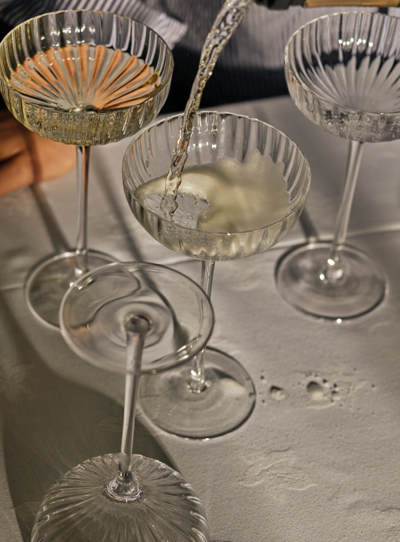 Isla Fluted Champagne Coupe, set de două