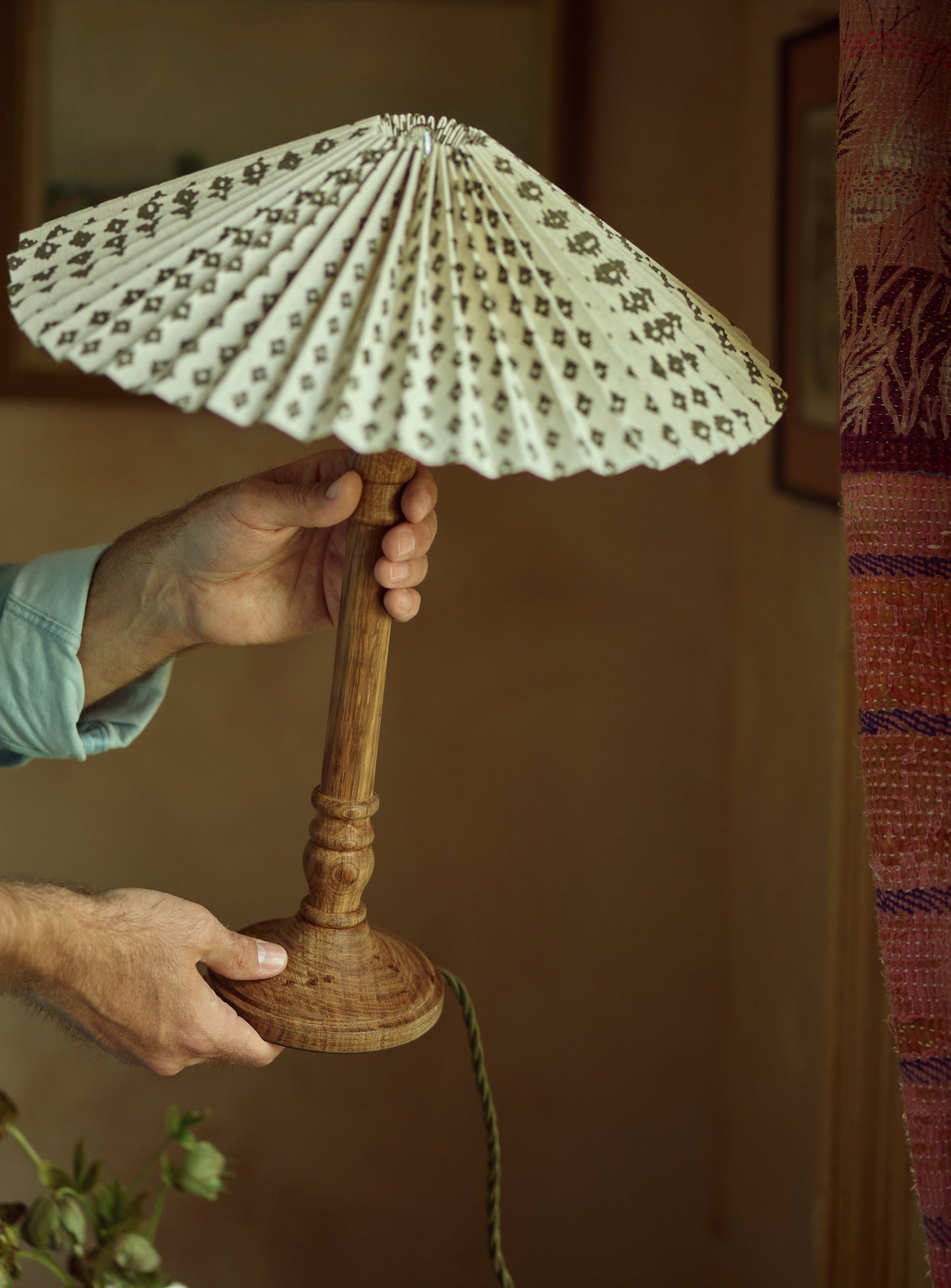 Lampă de masă Edwin stejar, uleiat ușor