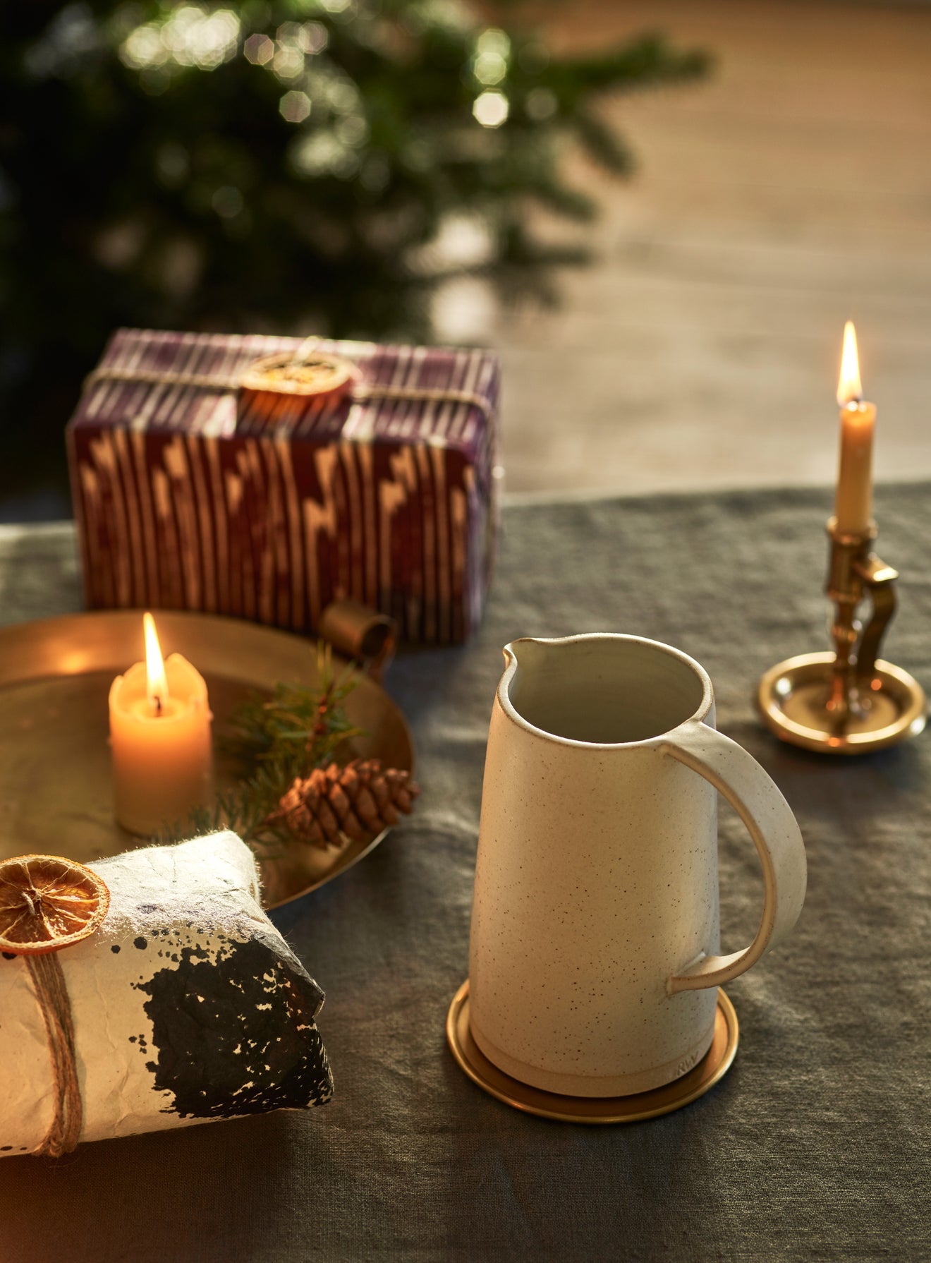 Lena Brass Coasters, set de patru