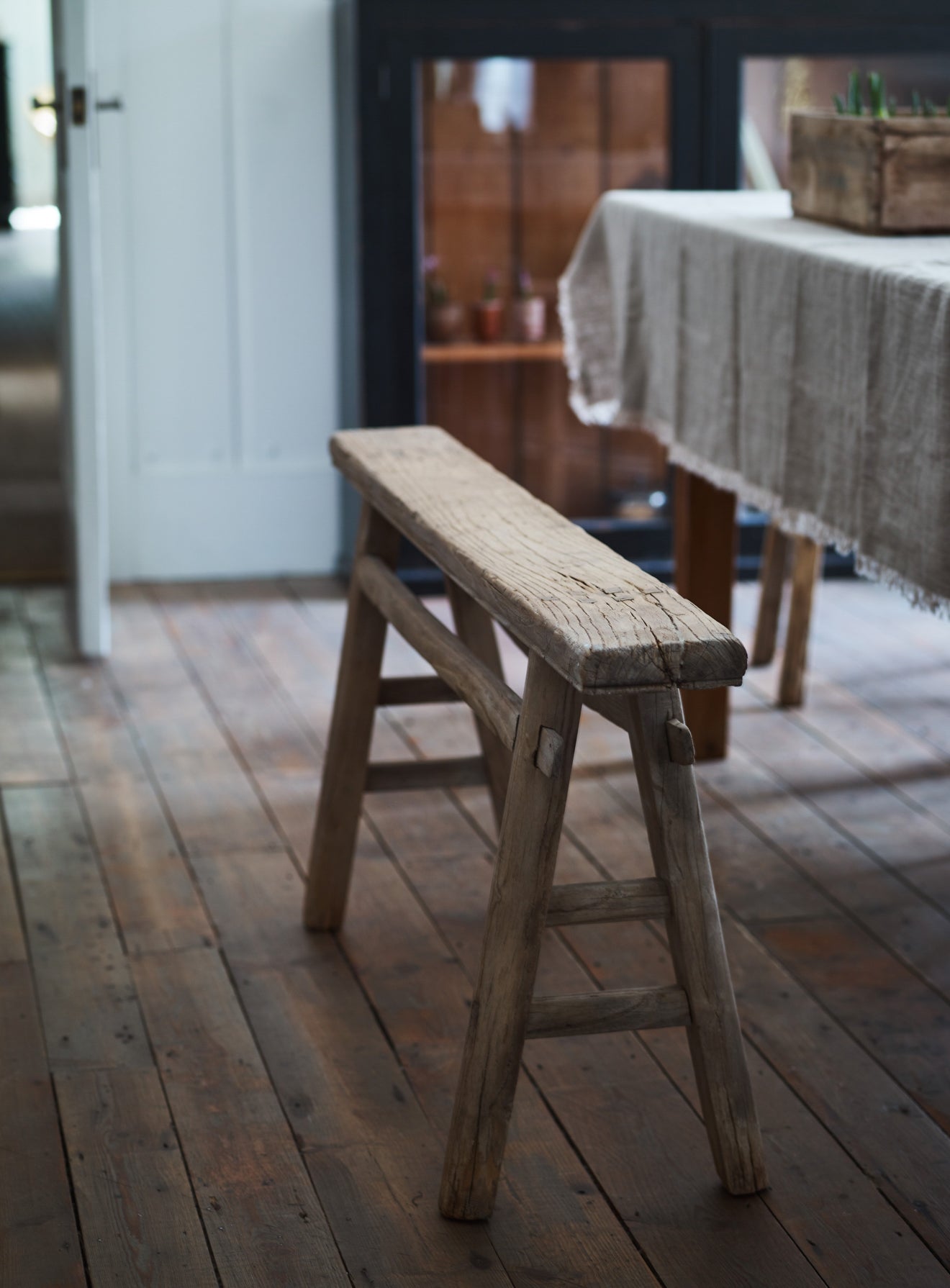 Taburet rustic Benvy, mare