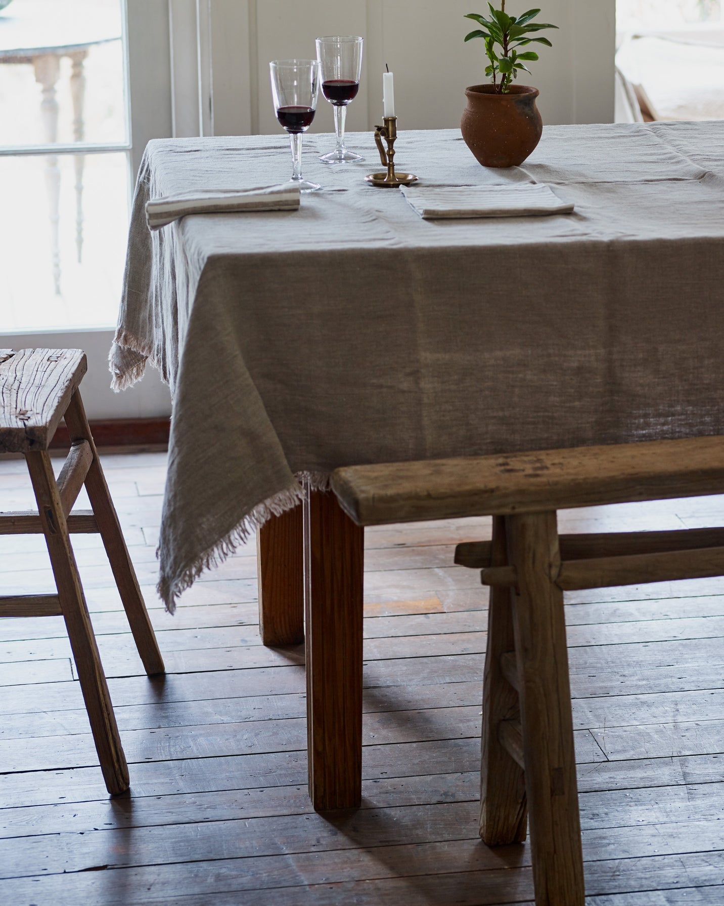 Taburet rustic Benvy, mare