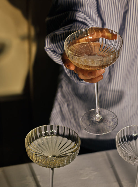 Isla Fluted Champagne Coupe, set de două