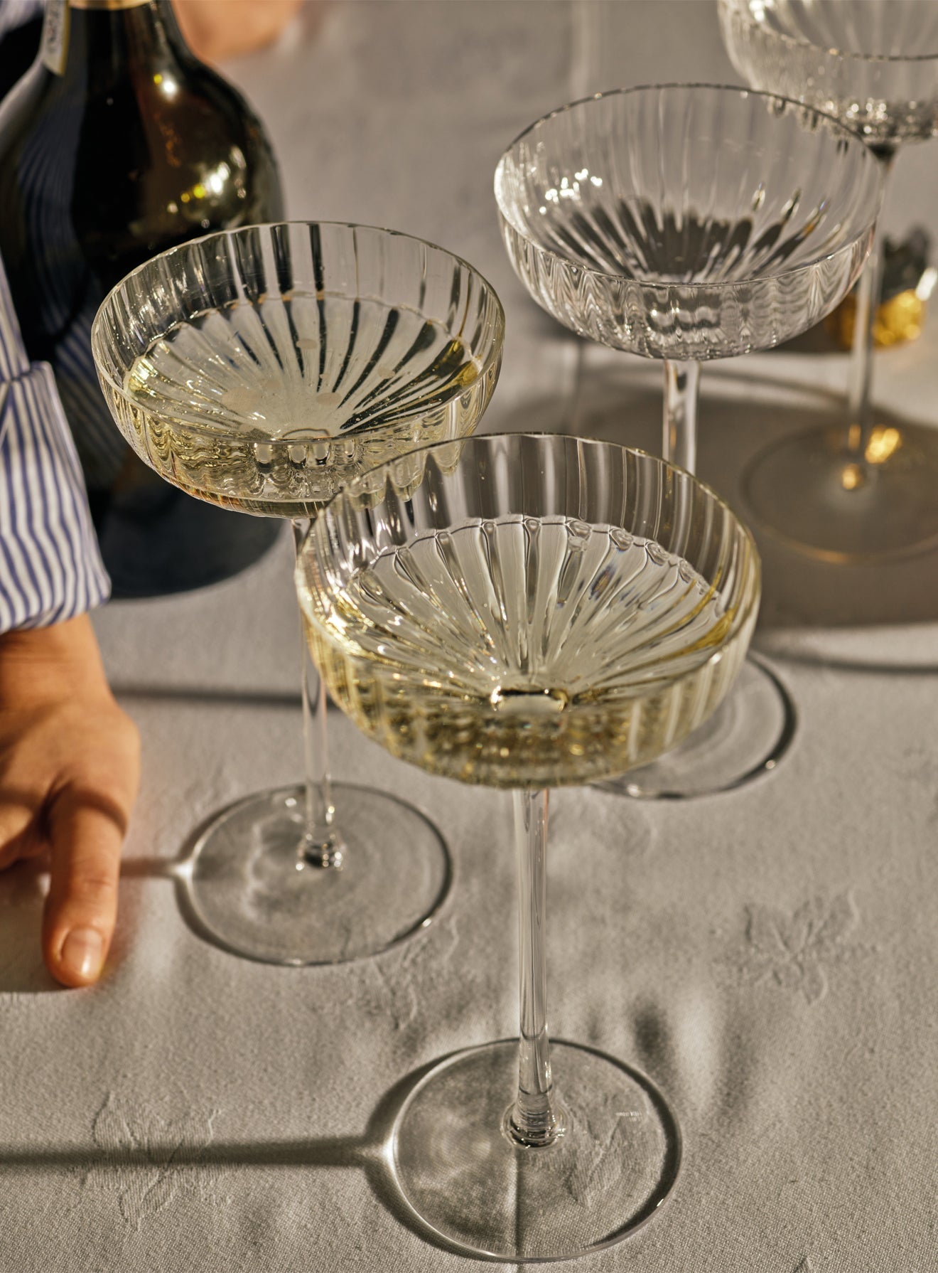 Isla Fluted Champagne Coupe, set de două