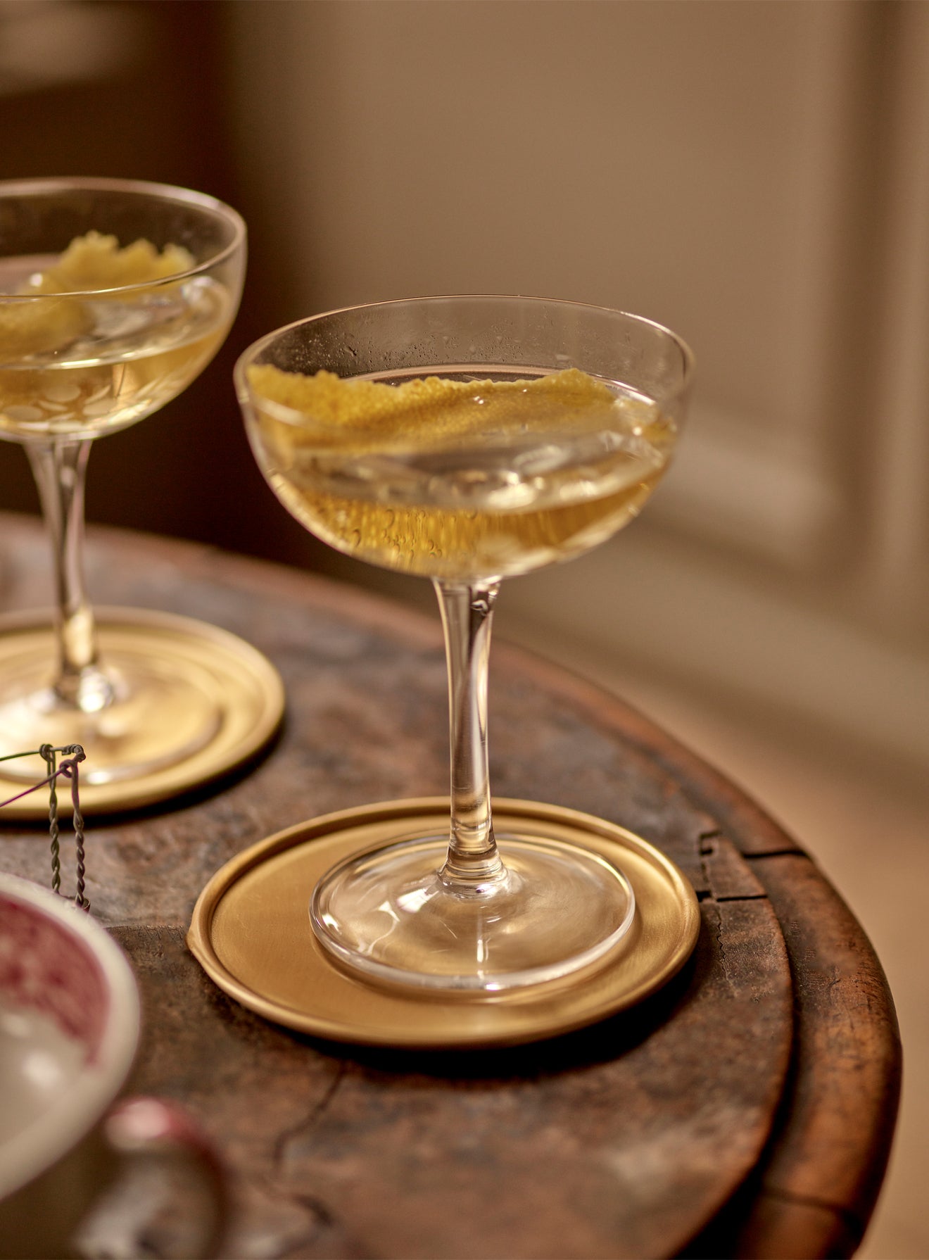 Lena Brass Coasters, set de patru