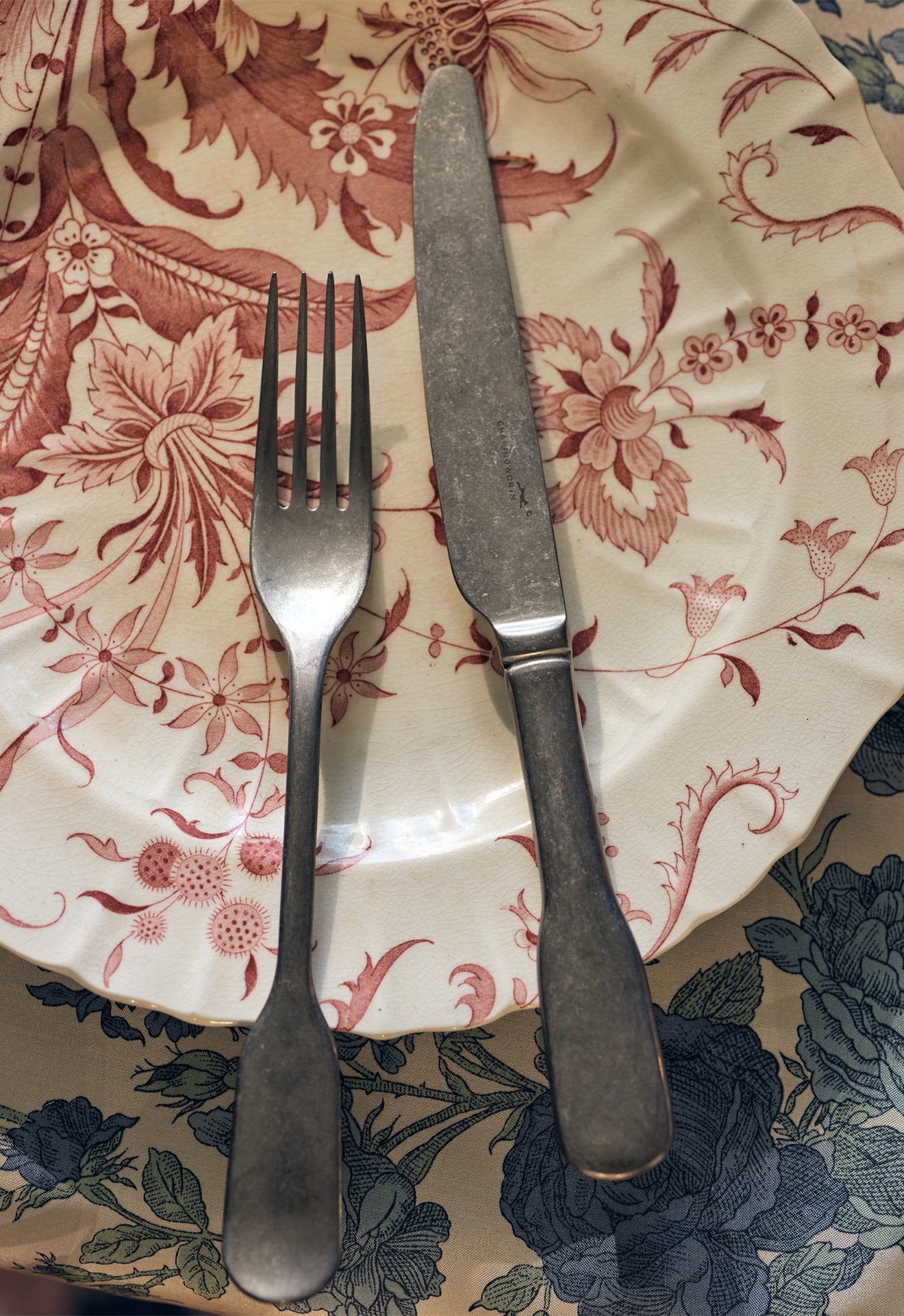 Tacâmuri din satin vintage, set de 42 de bucăți